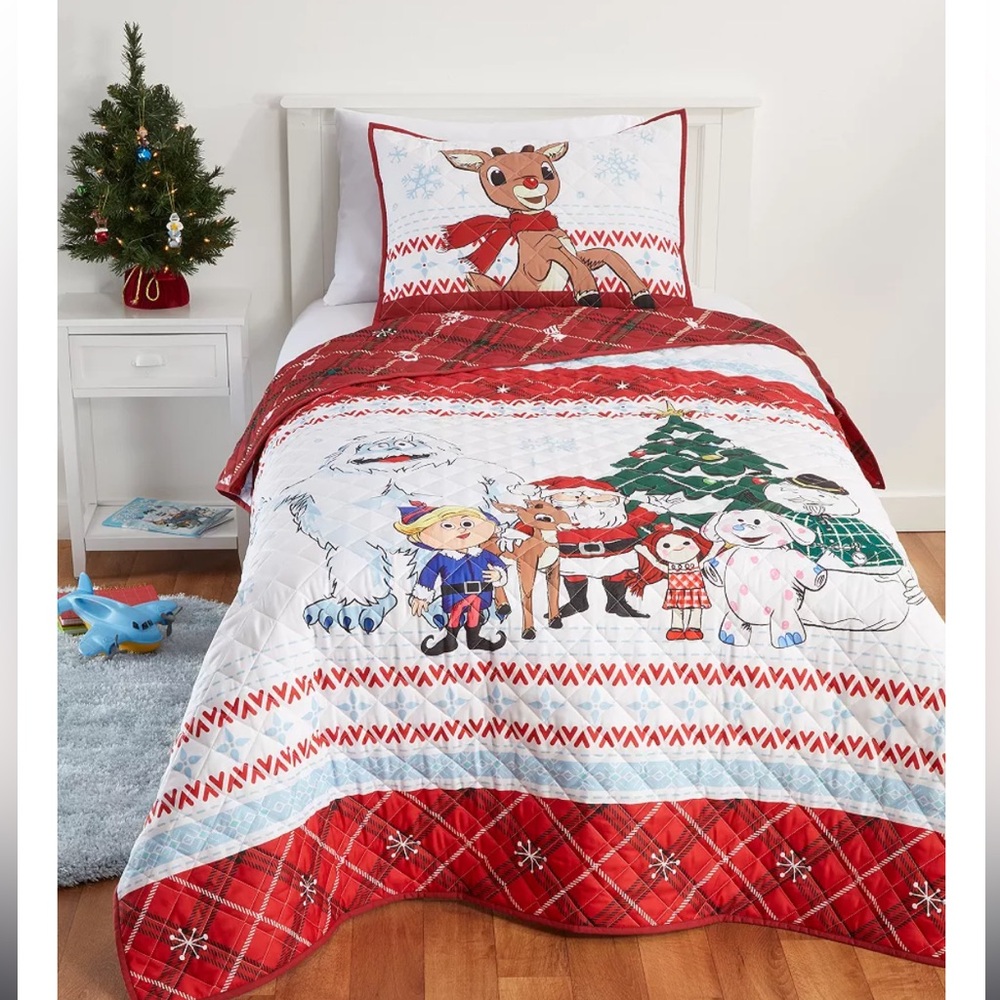Rudolph 2-Pc. Twin Quilt and Sham Set